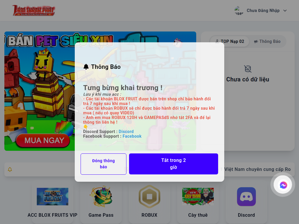 Shopnickv3 mod giao diện